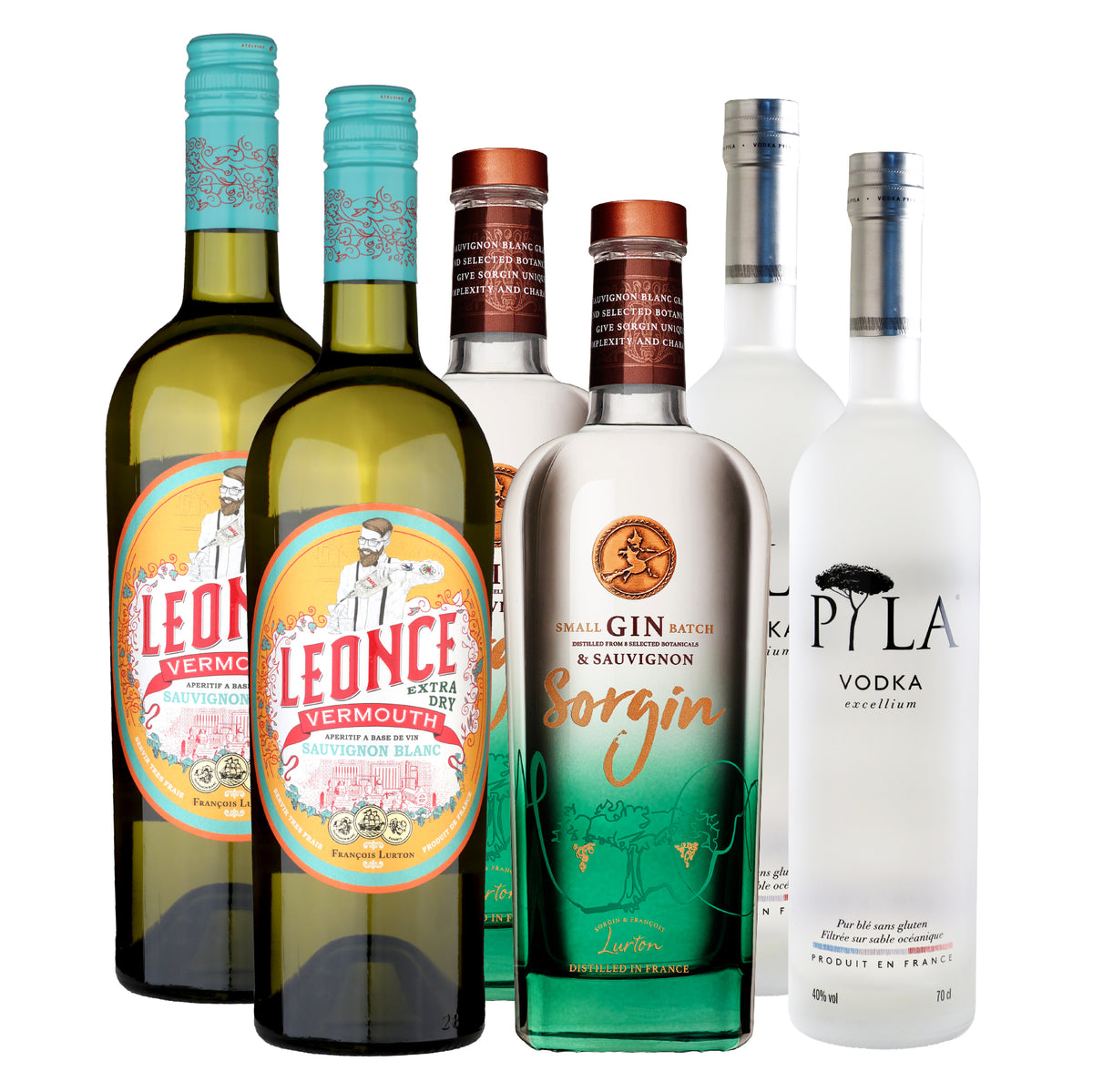 Mix Spirits: 2 Vermouth Leonce Blanco + 2 Gin Sorgin + 2 Vodka Pyla ...